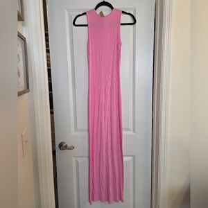 SKIMS Pink Sleeveless Maxi Dress